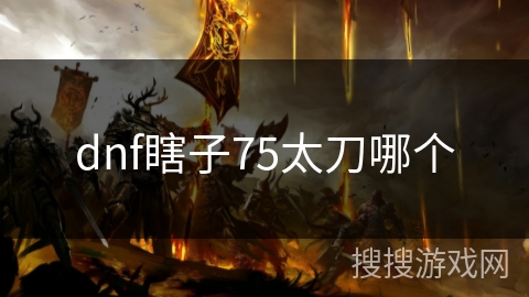 dnf瞎子75太刀哪个