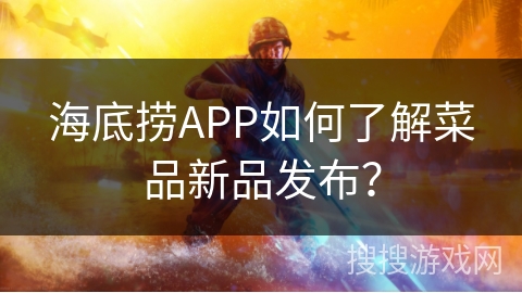 海底捞APP如何了解菜品新品发布？