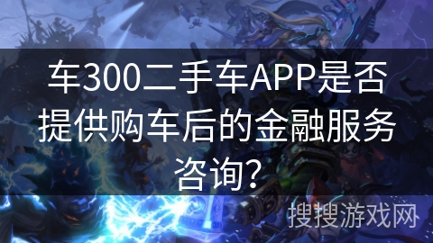 车300二手车APP是否提供购车后的金融服务咨询？