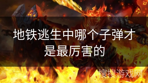 地铁逃生中哪个子弹才是最厉害的