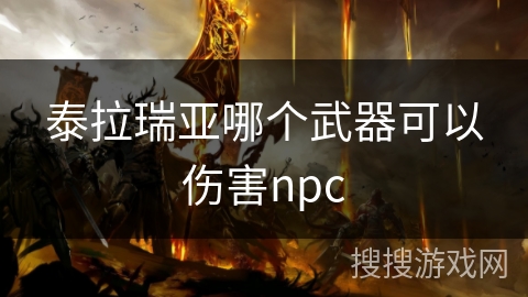 泰拉瑞亚哪个武器可以伤害npc