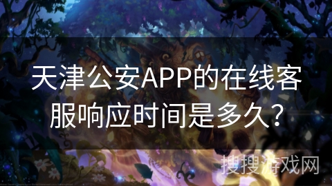 天津公安APP的在线客服响应时间是多久？