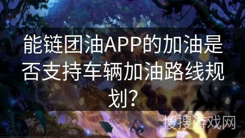 能链团油APP的加油是否支持车辆加油路线规划？