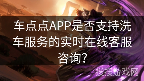 车点点APP是否支持洗车服务的实时在线客服咨询？