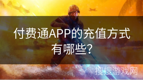 付费通APP的充值方式有哪些？