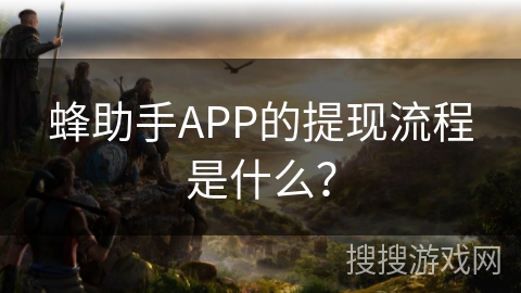 蜂助手APP的提现流程是什么？