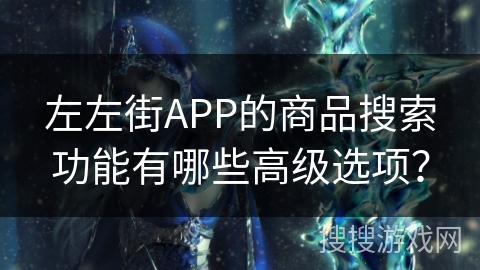 左左街APP的商品搜索功能有哪些高级选项？