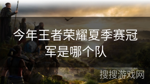 今年王者荣耀夏季赛冠军是哪个队