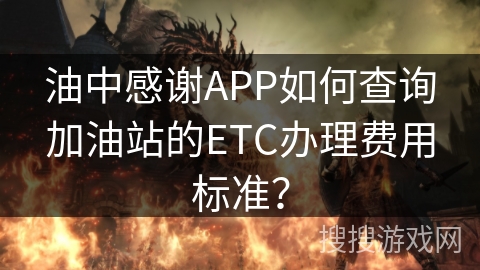 油中感谢APP如何查询加油站的ETC办理费用标准？