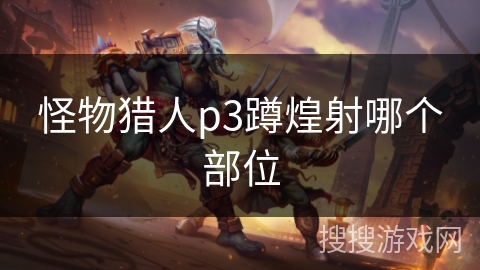 怪物猎人p3蹲煌射哪个部位