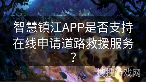 智慧镇江APP是否支持在线申请道路救援服务？