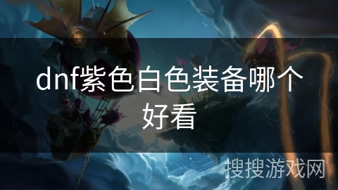 dnf紫色白色装备哪个好看