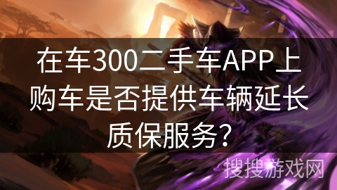 在车300二手车APP上购车是否提供车辆延长质保服务？