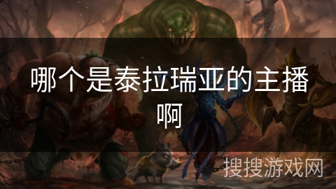 哪个是泰拉瑞亚的主播啊