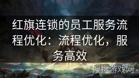 红旗连锁的员工服务流程优化：流程优化，服务高效