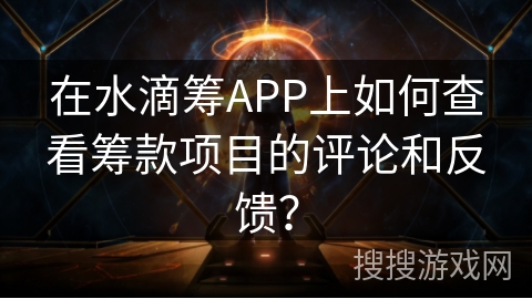 在水滴筹APP上如何查看筹款项目的评论和反馈？