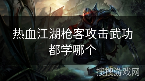 热血江湖枪客攻击武功都学哪个