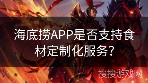 海底捞APP是否支持食材定制化服务？