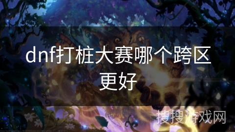 dnf打桩大赛哪个跨区更好