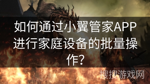 如何通过小翼管家APP进行家庭设备的批量操作？