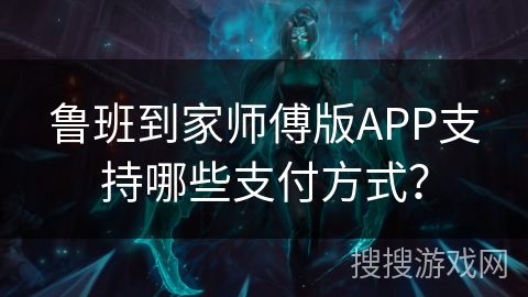 鲁班到家师傅版APP支持哪些支付方式？