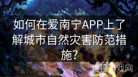 如何在爱南宁APP上了解城市自然灾害防范措施？