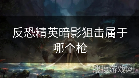 反恐精英暗影狙击属于哪个枪