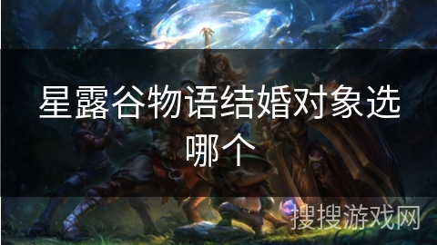 星露谷物语结婚对象选哪个