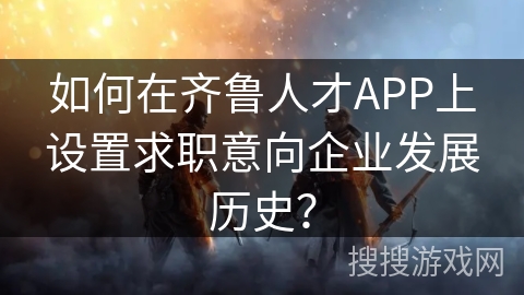 如何在齐鲁人才APP上设置求职意向企业发展历史？