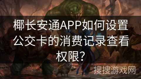 椰长安通APP如何设置公交卡的消费记录查看权限？