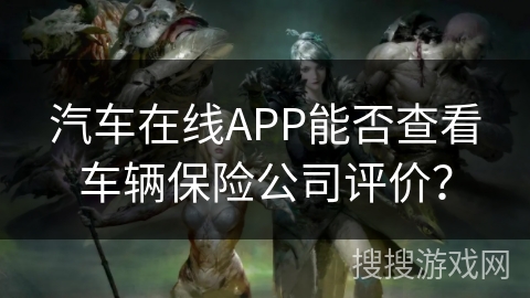 汽车在线APP能否查看车辆保险公司评价？