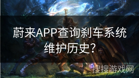 蔚来APP查询刹车系统维护历史? 蔚来APP查询刹车系统维护历史?