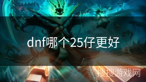 dnf哪个25仔更好 dnf哪个25仔更好