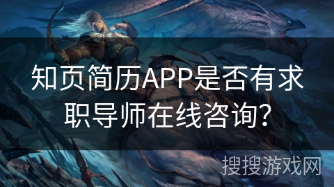 知页简历APP是否有求职导师在线咨询？