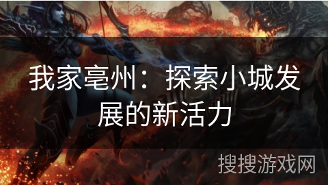 我家亳州：探索小城发展的新活力