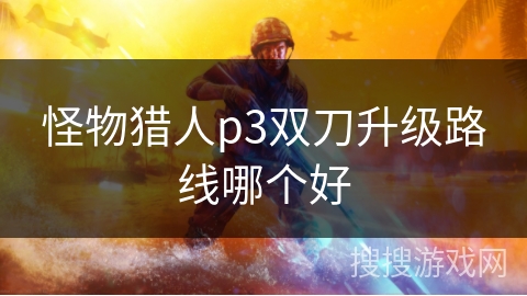 怪物猎人p3双刀升级路线哪个好