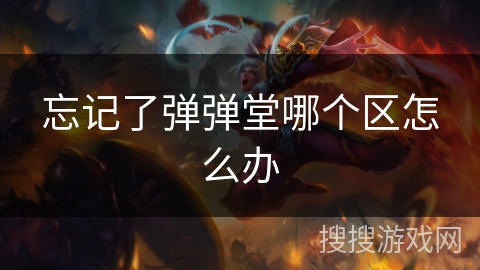 忘记了弹弹堂哪个区怎么办