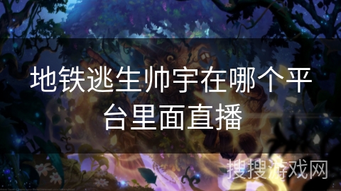 地铁逃生帅宇在哪个平台里面直播