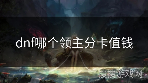 dnf哪个领主分卡值钱