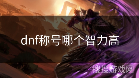 dnf称号哪个智力高 dnf称号哪个智力高