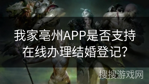 我家亳州APP是否支持在线办理结婚登记? 我家亳州APP是否支持在线办理结婚登记?