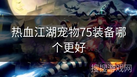 热血江湖宠物75装备哪个更好
