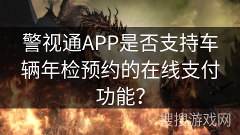 警视通APP是否支持车辆年检预约的在线支付功能？