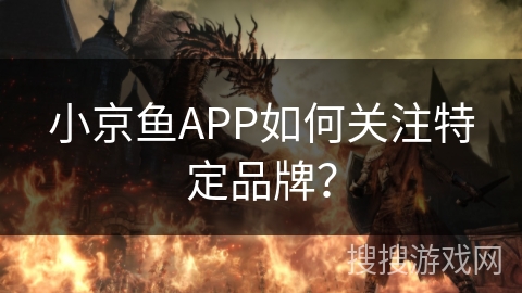 小京鱼APP如何关注特定品牌？
