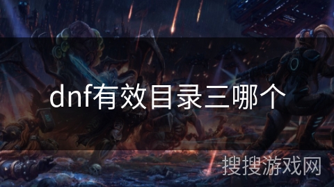 dnf有效目录三哪个