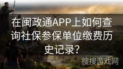 在闽政通APP上如何查询社保参保单位缴费历史记录？