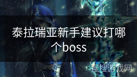泰拉瑞亚新手建议打哪个boss