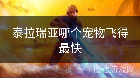 泰拉瑞亚哪个宠物飞得最快