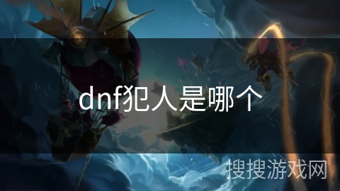 dnf犯人是哪个