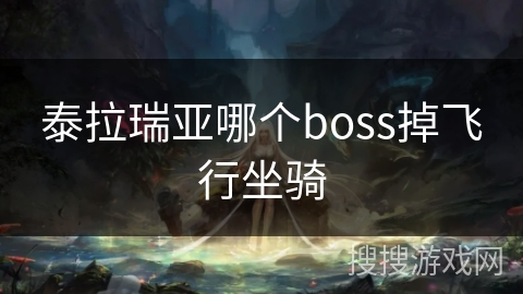 泰拉瑞亚哪个boss掉飞行坐骑